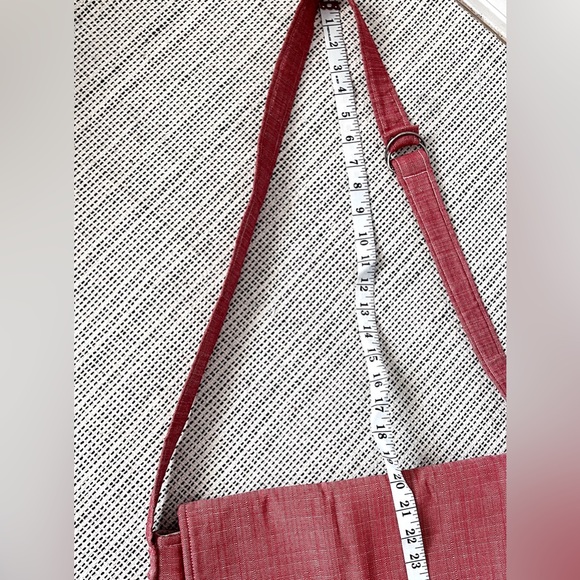 French Connect Red Linen Shoulder Messenger Bag - Picture 9 of 9